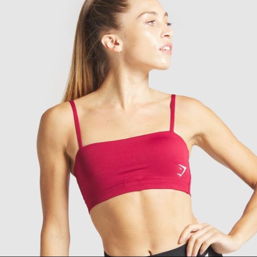 Gymshark Training Bandeau Bra Red
